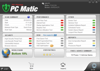 PC Matic scan overview picture