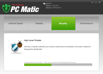 PC Matic security scan picture